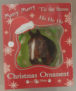 Ornament with Black or Brown Horse Head